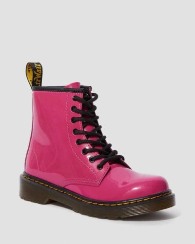Botas Con Cordones Dr Martens Junior 1460 Patent Cuero Para Niños DR0238N